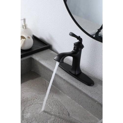 High quality black/Oil Rubbed Bronze/Chrome bathroom sink faucet cold hot water basin mixer faucet with Decorative cover