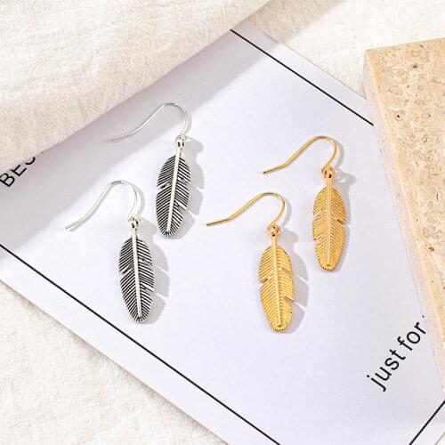 Fashion Statement Leaves Drop Earrings for Women Vintage Geometric Gold Silver Color Dange Female Earrings 2021 Trend Jewelry