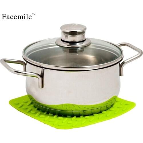 1 Silicone Pad Holder Trivet Mat Jar Opener Square Shape Durable Heat Resistant Flexible Mat Coaster Cushion Tableware Bakeware