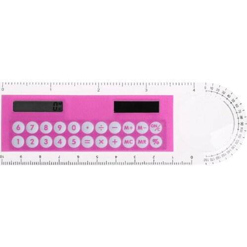10cm Ruler Mini Digital Calculator 2 in 1 Kid Stationery School Office Gifts