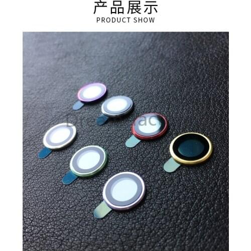 100PCS Metal Ring Tempered Glass Colorful Camera Lens Protector for iPhone 12 13 Mini 11 Pro Max