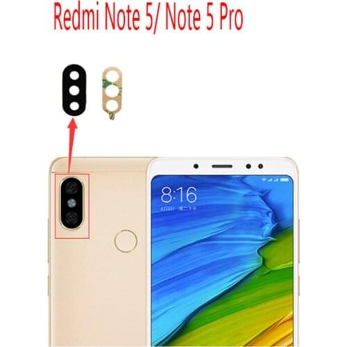 2pcs for Xiaomi Redmi Note 5/ Note 5 Pro Camera Glass Lens Back Rear Camera Glass Lens with Glue Replacement Repair Spare Parts
