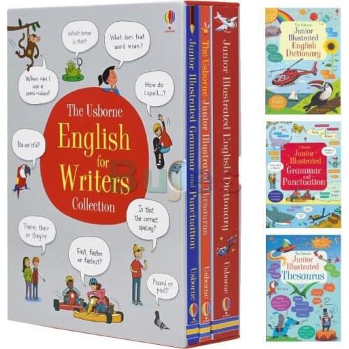 3 Books/set,Usborne English for Writers Collection Trilogy of Learning Synonym Dictionary,Classic dictionary trilogy Books,Gift