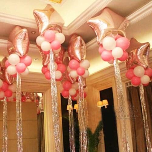 5pcs/pack DIY colorful tassel wedding birthday party balloon decorations Christmas New year balloon accessory 1m long tassel
