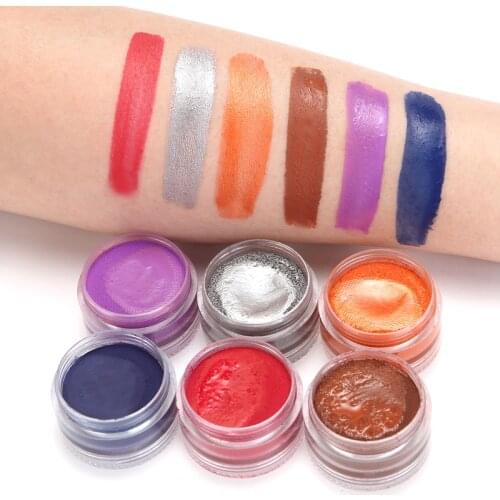 6 Colors Luminous Face Color Body Painting Pen Childrens Face Painted Paint Set Non-toxic Washable Halloween Beauty Makeup Tool