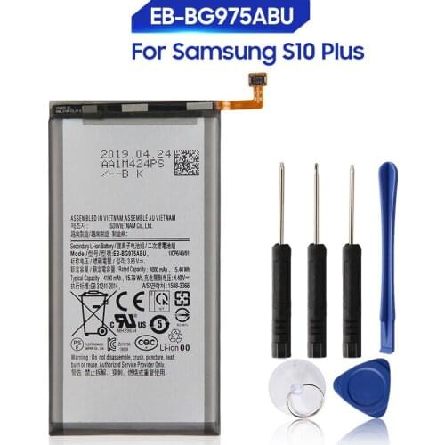 Original Samsung Battery EB-BG975ABU For SAMSUNG Galaxy S10 Plus S10+ SM-G9750 Genuine Phone Battery 4100mAh