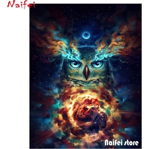 5D DIY Diamond Painting Abstract animal owl starry sky Full Square round Embroidery Cross Stitch Rhinestone mosaic home Decor ar