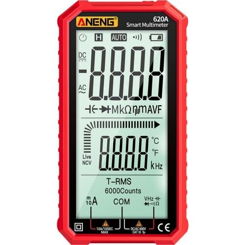 ANENG 620A Digital Smart Multimeter Transistor Testers Seismic Protection Counts True RMS Auto Electrical Capacitance Meter Temp