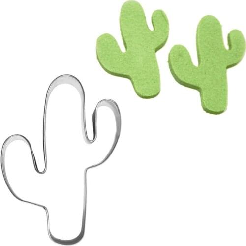 1pcs Opuntia Shape Cookie Cutter Stainless Steel Biscuit Moulds Cake Kitchen Baking Tools