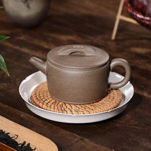 270cc Chinese Yixing Zisha Teapot Handmade DuanNi Clay Hanwa Tea Pot by Lu Weiping