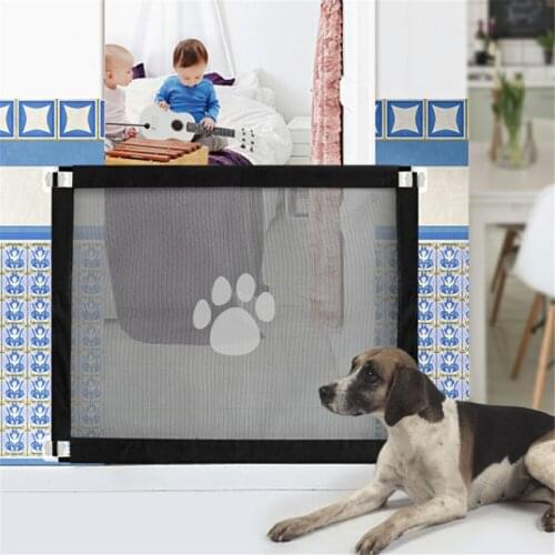 Pet Isolation Net Dog Barrier Fence Baby Safety Fence Portable Folding Stairs Gate for Cat Home Pet Separation Mesh Guard Door