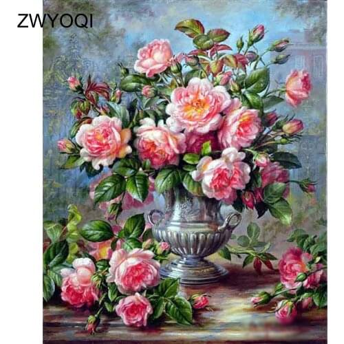 Full Round Diamond mosaic rose bouquet DIYDiamond painting Cross stitch rose bouquet Full Square Diamond embroidery rose bouquet