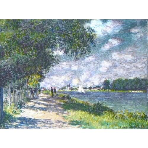 The Seine at Argenteuil of Claude Monet art oil paintings Canvas reproduction hand-painted