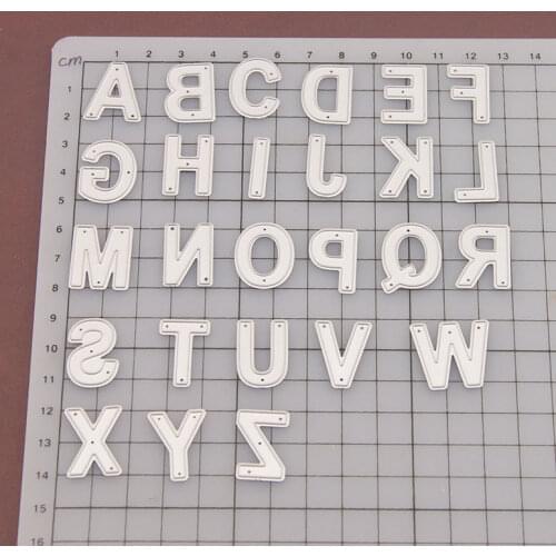 Metal Cutting Dies Alphabet Letter Frames Card Die Cutter Stencil DIY Scrapbook Paper Photo Craft Template Dies Greeting Card