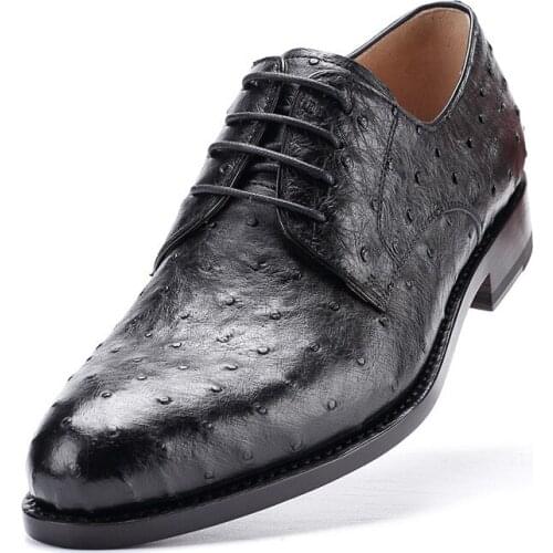 Men Business Italian Leather Shoes Luxury Brand Casual Party Wedding Formal Shoes Pointed Toe Lace Up Handmade Zapatos De Hombre