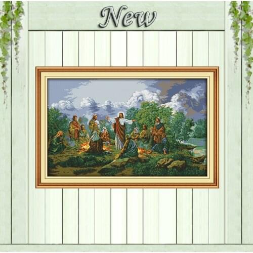Jesus and his disciples Painting Drawing counted printed on canvas 14CT 11CT DIY DMC Cross Stitch kits Needlework Set Embroidery