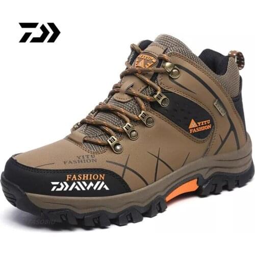 New daiwa fishing mountaineering mens shoes sports leisure running autumn and winter mens shoes high top outdoor mens shoes