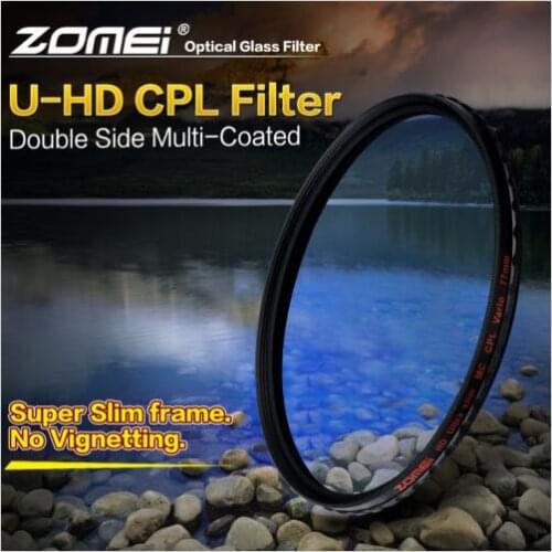 ZOMEI HD Optical Glass CPL Filter Slim Multi-Coated Circular Polarizer Polarizing lens filter 40.5/49/52/55/58/62/67/72/77/82mm