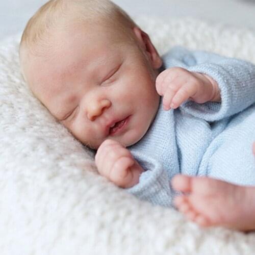 17inch Reborn Doll Kit Sleepping Darren Lifelike Newborn Baby Size Unfinished Blank Doll Parts Drop Shippig