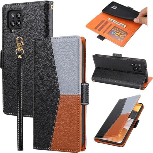 Splice Luxury Leather Wallet Case for Samsung Galaxy M12 2021 Flip Case Magnetic Card Book Cover for Galaxy M12 Funda M 12 Etui
