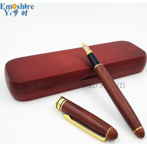 Top Branding Fountain Pen Classic Wooden Fountain Pen for School Office Writing Supplies Top Quality Wooden Pencil Case 111