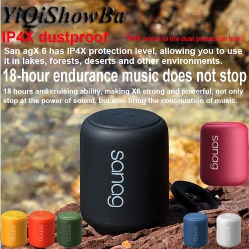 Sanag X6s Portable Bluetooth Speaker Subwoofer Outdoor Waterproof Mini Speaker Hands-Free FM Radio Speaker Multi-Function Stereo