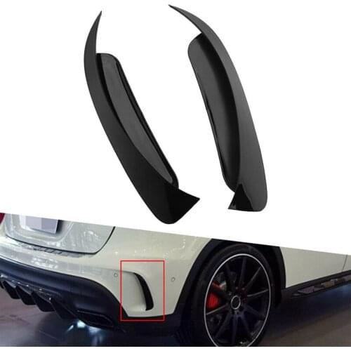 Pair Rear Bumper Vent Cover Flaps Splitter Trim Glossy Black for Mercedes-Benz GLA 200 250 X156 GLA45 AMG 2013-2018