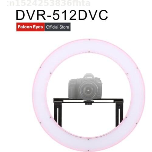 FALCON EYES LED Light Ring 31W Studio/Film/Makeup Fotografia Continuous Lighting Selfie Lamp Youtube Video Live DVR-512DVC Pink