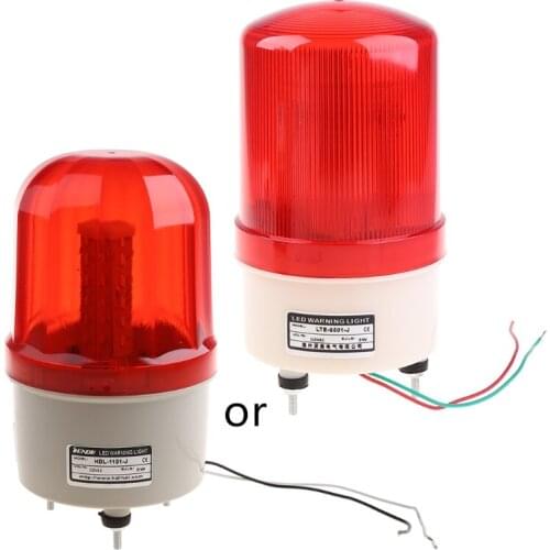 220V/12V/24V LED Alarm Light Warning Lamp Signal Buzzer Rotary Strobe Flash Siren Emergency Sound Illumination Hummer