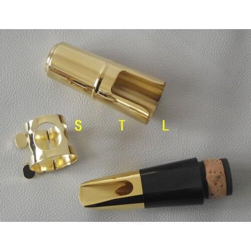 Advanced gold-plated Metal Bb Clarinet mouthpiece ligature and cap #6