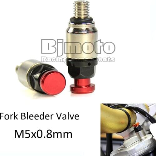Universal Dirt Pit Bike Motorcross Bleed 5mm Fork Relief Valve Air M5*0.8mm Fork Air Bleeder Pressure Relief Valve Drop Shipping