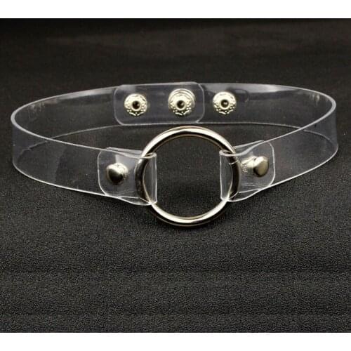 Punk Chocker Necklaces Women Transparent Round Choker Necklace Gothic Collar Necklace Women Jewelry harajuku chain necklace