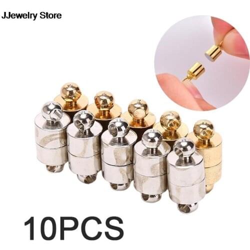 10pcs 6mm Bracelet Chain Round Ball Metal Magnet Buckle Strong Magnetic Clasps for Jewelry Making DIY Findings