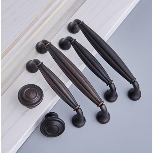 Retro Vintage 2PCS European Solid Kitchen Cabinet Door Handles Cupboard Wardrobe Drawer Dresser Cabinet Pulls Handles and Knobs