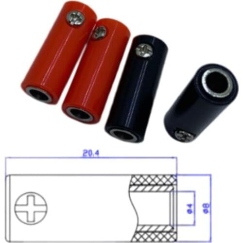 20PCS4mm Female Butt Banana Plug Screw Screw Free Soldering For Multimeter Instrument Test Line Extension High Current Voltmeter