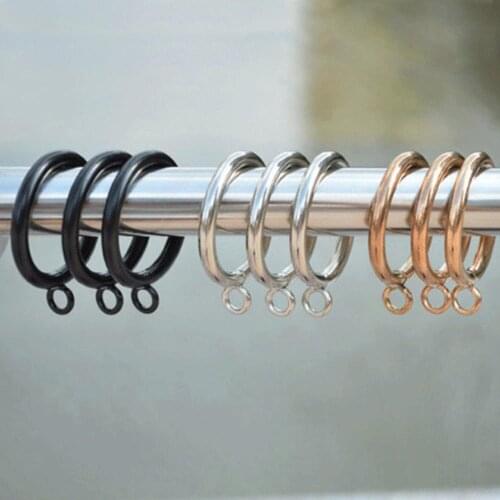 20pcs Metal Curtain Rings with Clips Rustproof Vintage Decorative Curtain Clips Strong Window Drapery Eyelet Curtain Rods Hanger