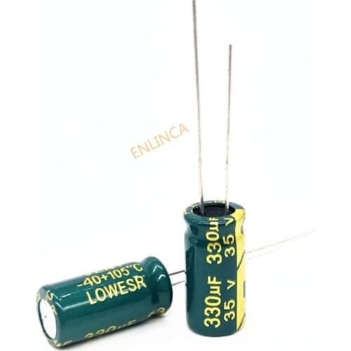 30pcs 35V 330UF 8*16 electrolytic capacitor 330uf 35v 20