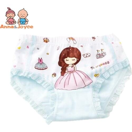 4pcs/lot Cute Kids Underwear Girls Panties Briefs Cartoon Princess Triangle Childrens Underwear Cotton Underwear TNN0161