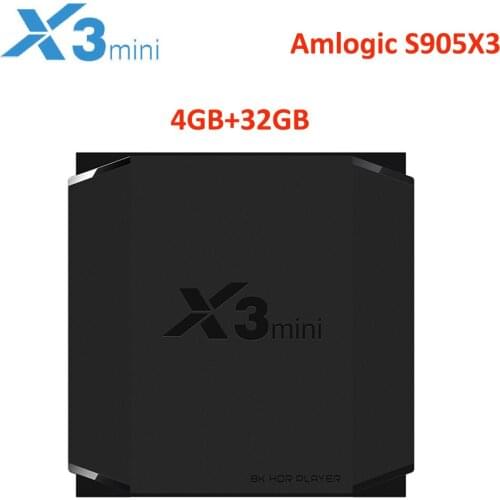 50pcs/lot X3 MINI 1080p video Android 9.0 TV Box S905X3 Quad core Smart Media Player 4GB 32GB 2GB 16GB