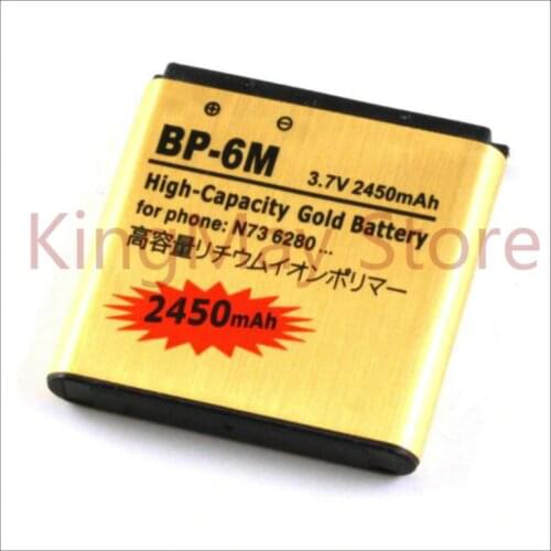 Gold bateria BP6M BP-6M Mobile phone Battery For Nokia N73 N77 N93 N93S 3250 6151 6233 6234 6280 6288 6290 9300 BATTERY N73