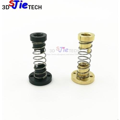Brass/Plastic Delrin Anti-Backlash Silent Nut for 8mm T8x8/TR8x2/TR8x4 Lead Screw Trapezoidal ACME lead screw nut