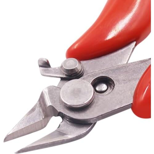 3.5 Inch Diagonal Pliers Small Soft Cutting Electronic Pliers Mini Wire Cutters Wire Insulated Rubber Handle Model Hand Tools