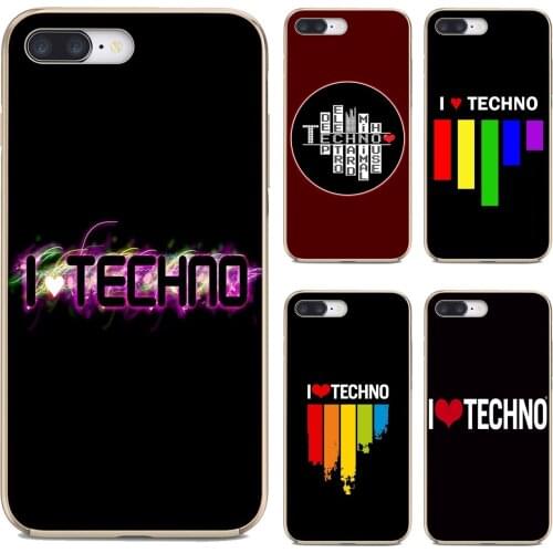 For Xiaomi poco X3 nfc F2 Pro M3 Mi 5X 6X Max Mix 1 2 2S 3 Mi5 Mi6 Mi3 Mi4 Cell Phone Cover I-Love-Techno-technology-Music