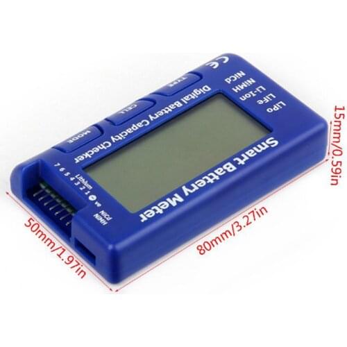 5-in-1 Battery Meter Intelligent Cell Meter Digital Battery Checker Battery Balancer for LiPo LiFePO4 Li-ion NiCd NiMH