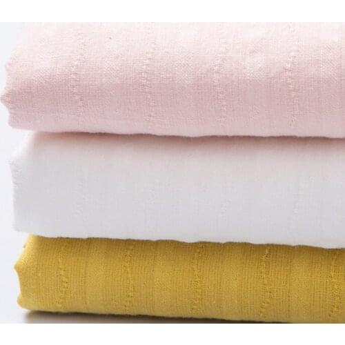 50*140cm Summer Thin 100% Cotton Jacquard Fabric for Sewing Baby Clothes Ladies Skirt Sleepwear Bibs Fabrics