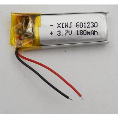 XINJ 3.7V 180mAh Lithium Polymer Rechargeable li-po Battery cell 601230 For glasses MP4 headphones E-book Driving recorder DIY