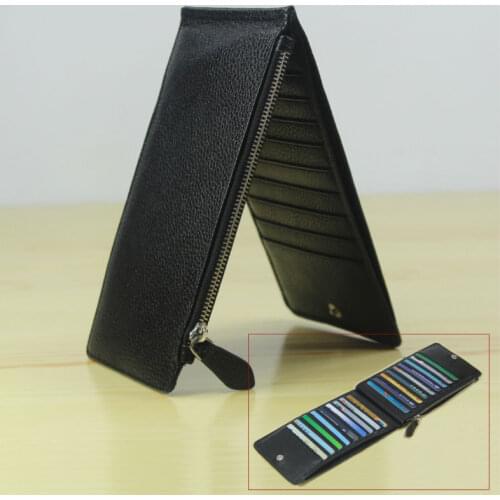 Multi-function Fashion 100% Cowhide Genuine leather Mens wallet long clutch Bag Leather Credit card Holder Coin Bag Purse