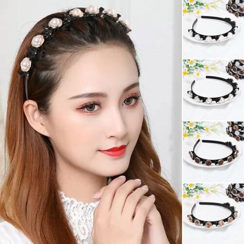 Fashion Multilayer Double Bangs Fixed Headhoop Broken Hair Artifact Hairstyle Hairpin Color Diamonds Bride Headbands Jewelry