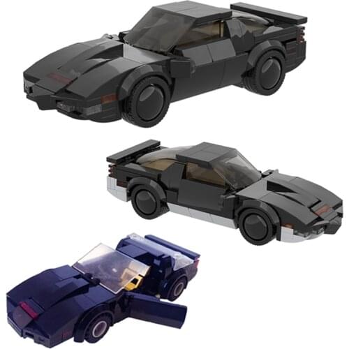 MOC Multicolor KITT Knight Racing Car Building Blocks Kit Simulation Assemble Vehicle Sports Cars Toys For Children Xmas Gifts