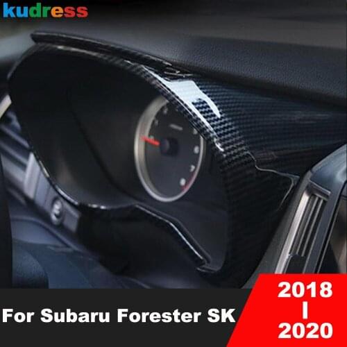For Subaru Forester SK 2019 2020 Carbon Fiber Car Front Center Control Console Dashboard Frame Trim Decoration Cover Accessories